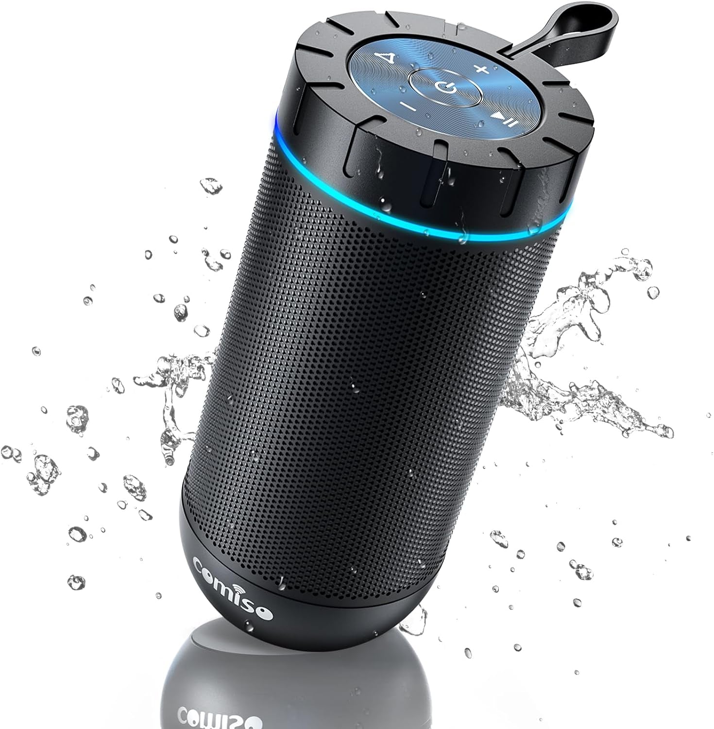 Bluetooth Speaker, IPX5 Waterproof Portable Speaker with 360° HD Surround Sound, Punchy Bass, Wireless TWS Pairing, 24H Playtime, Wireless Speakers for Home/Outdoor/Camping/Beach, Birthday Gift