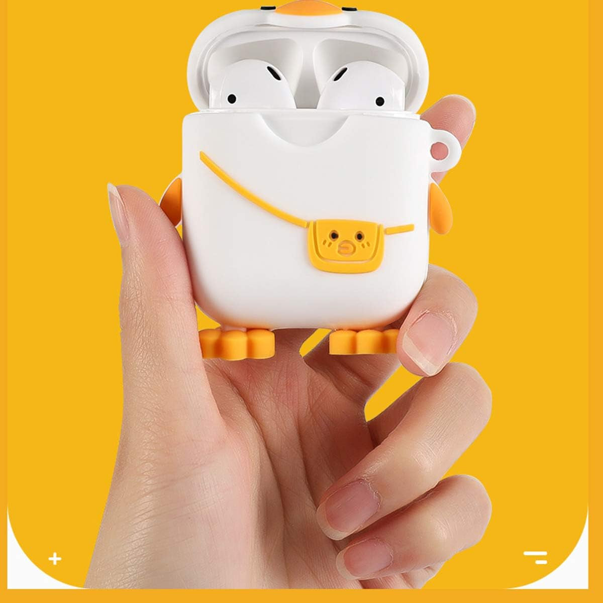 Compatible with Airpods Case Cover with Cleaning Kit, Cute Cartoon Funny Rugged Airpod Cover Shockproof Airpods Protective Case with Keychain for Airpod 1St/2Nd Charging Case