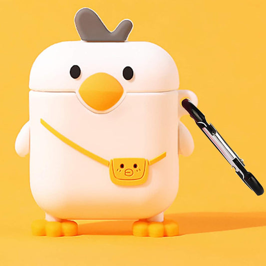 Compatible with Airpods Case Cover with Cleaning Kit, Cute Cartoon Funny Rugged Airpod Cover Shockproof Airpods Protective Case with Keychain for Airpod 1St/2Nd Charging Case