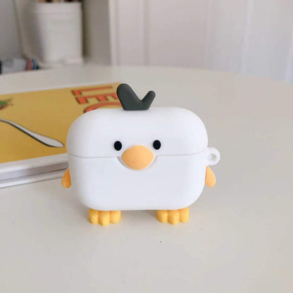 Compatible with Airpods Case Cover with Cleaning Kit, Cute Cartoon Funny Rugged Airpod Cover Shockproof Airpods Protective Case with Keychain for Airpod 1St/2Nd Charging Case
